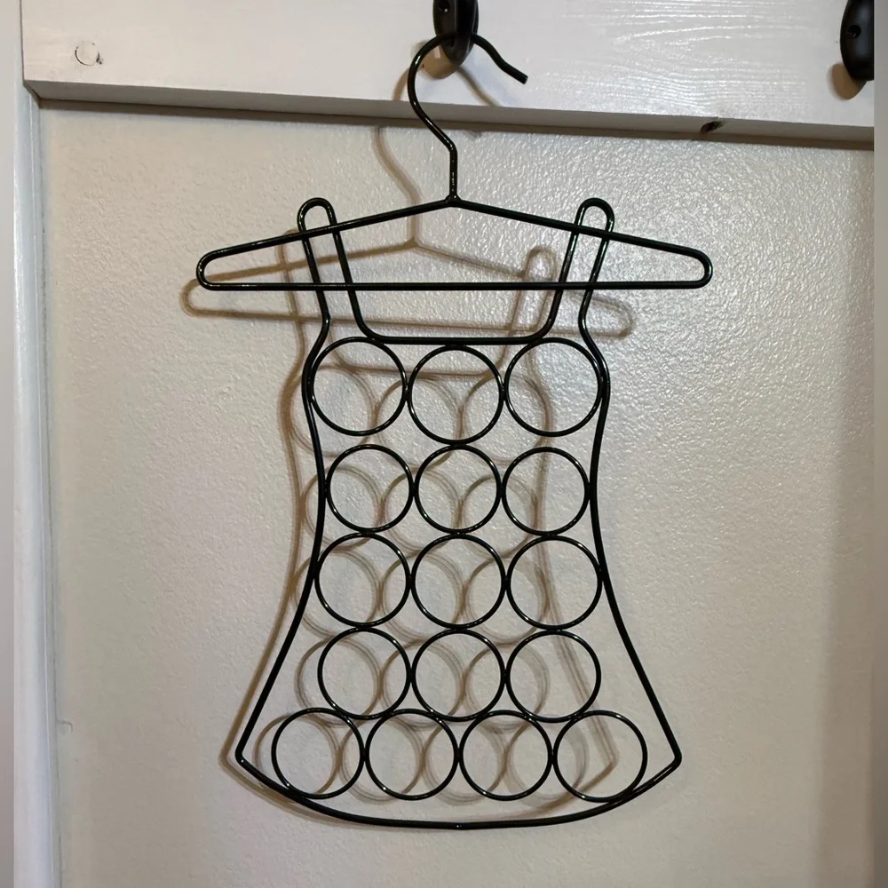 Black Metal Scarf Hanger Shaped like A Dress
